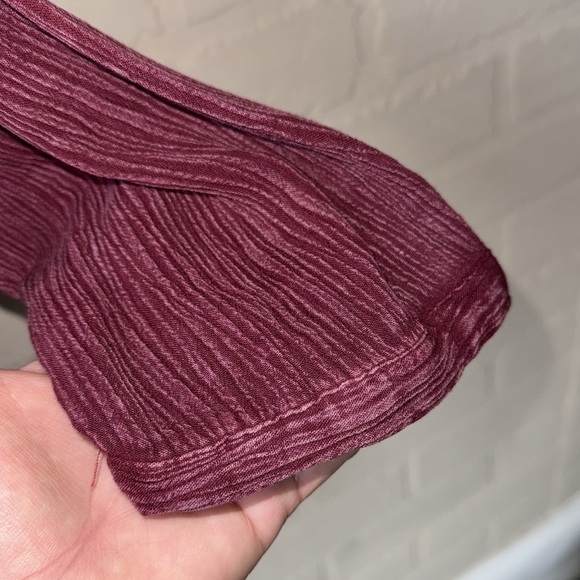 Free People tunic long sleeve pockets xs oversized pleated hidden button down - Picture 3 of 4